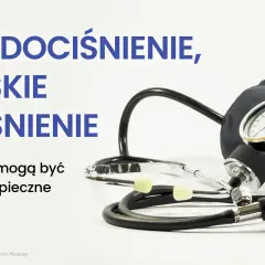 Niskie ciśnienie, niedociśnienie i jego niebezpieczne objawy. Ciśnieniomierz i stetoskop na białym tle.