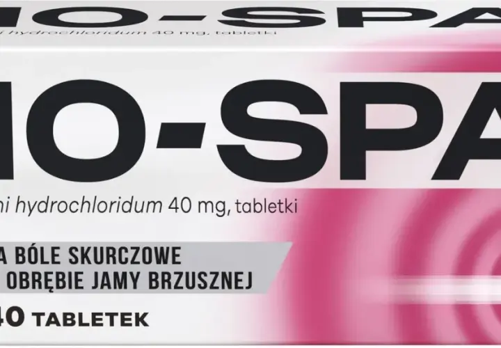 Opakowanie leku NO-SPA z drotaweryną na bóle skurczowe brzucha. 40 tabletek.