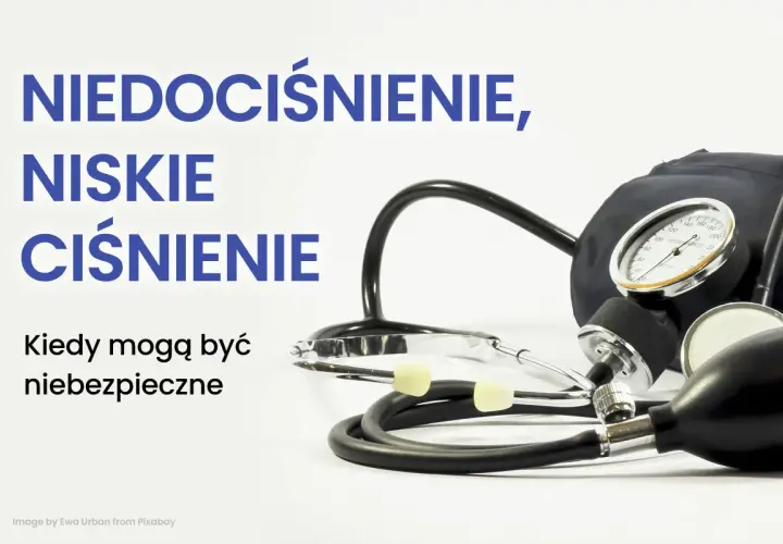 Niskie ciśnienie, niedociśnienie i jego niebezpieczne objawy. Ciśnieniomierz i stetoskop na białym tle.
