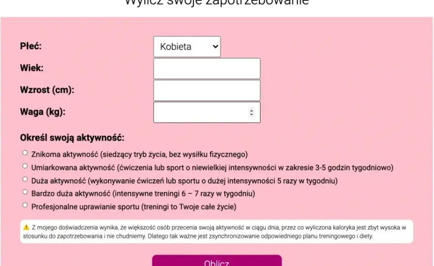 Ile kalorii trzeba spalić żeby schudnąć: prosty kalkulator deficytu