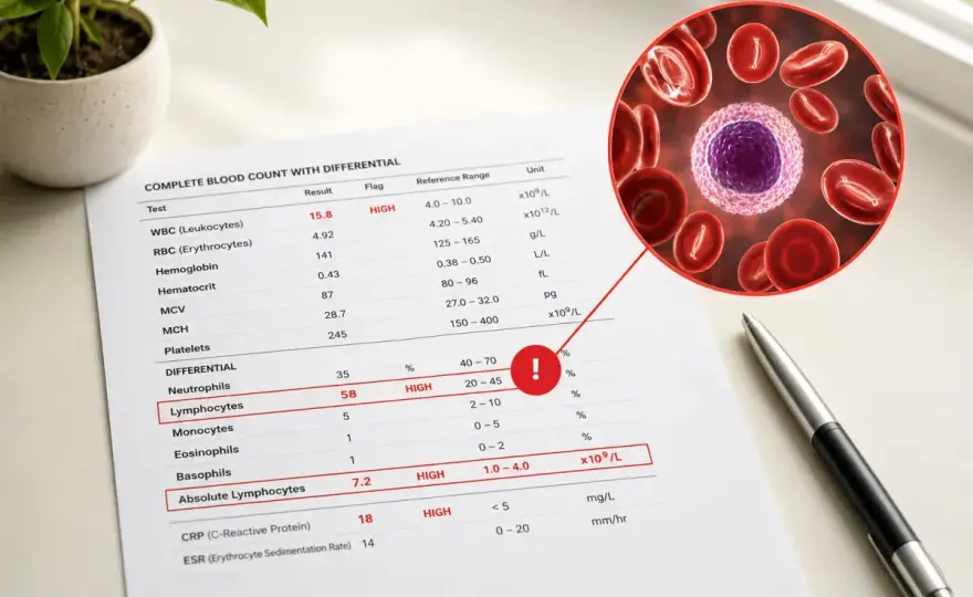 Limfocyty powyżej normy - co oznacza wynik morfologii?