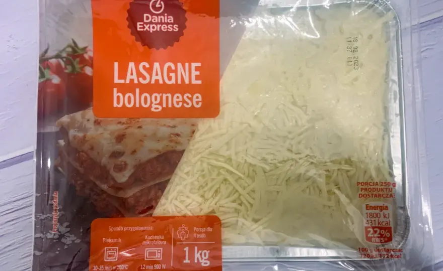 Ile kalorii ma lasagne z Biedronki: kompletna informacja o wartościach